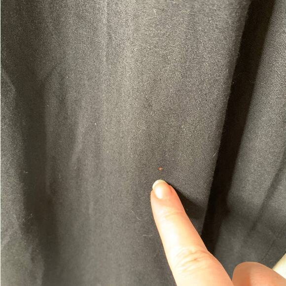 Eileen Fisher Medium Black Stretch Viscose High Slit Mock Neck Midi Tunic - Picture 6 of 8